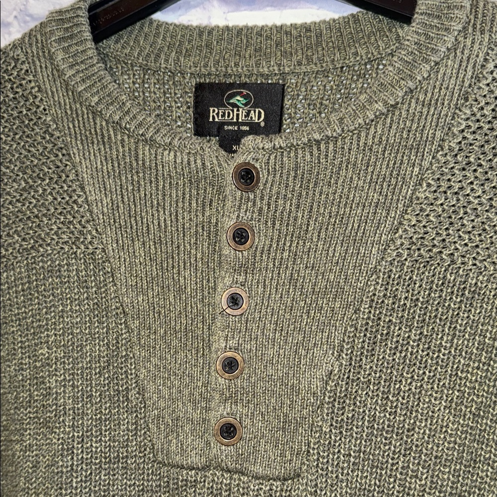 RedHead Men's Green Crewneck Sweater XL - Picture 2 of 8
